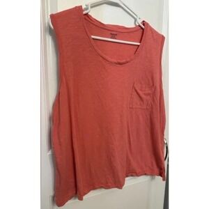 Madewell Coral Color Muscle Tee w/ Pocket XL